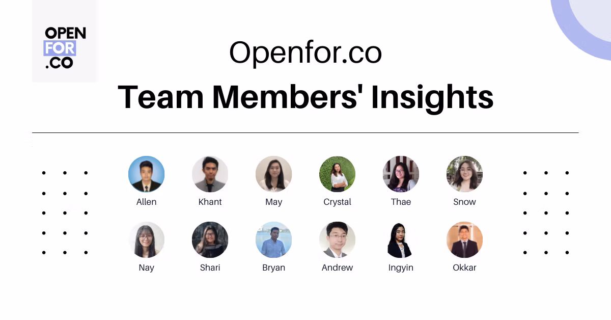 Openfor.co Team Members' Insights