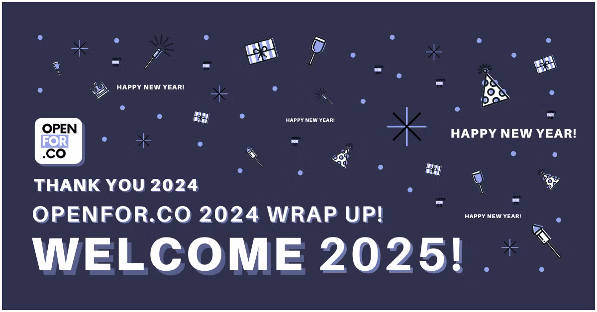 2024 Year-End Highlights: Openfor.co, Founder Institute, and More