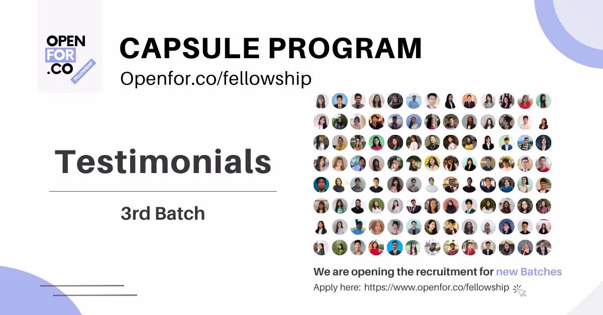 Capsule Program Testimonials - 3rd Batch